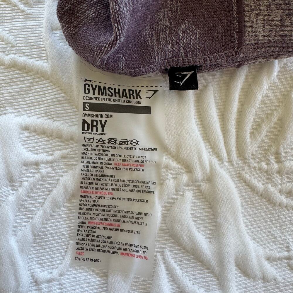 Gymshark Camo Seamless Purple Grey High Waisted Leggings Size Small - Picture 7 of 7